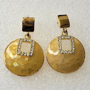 Yellow Short Drop Earrings